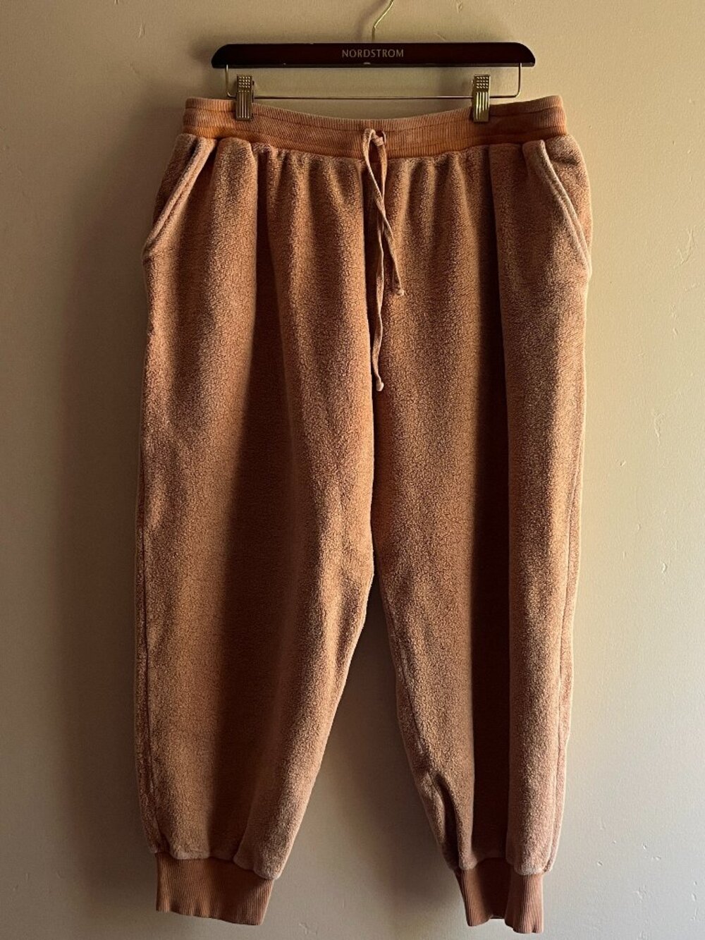 People of Leisure Teddy Peach Brown Cotton Sweatpants Boho Lagenlook Lounge